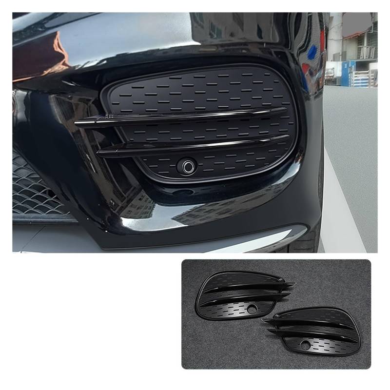 DDGHAE Frontstoßstangen-Kühlergrill Kompatibel for Mercedes-Benz GLE GLS GLE Coupé W166 X166 C292 2016-2019, Nebelscheinwerferabdeckungen Lippensplitter Spoilergrill(Bright Black) von DDGHAE