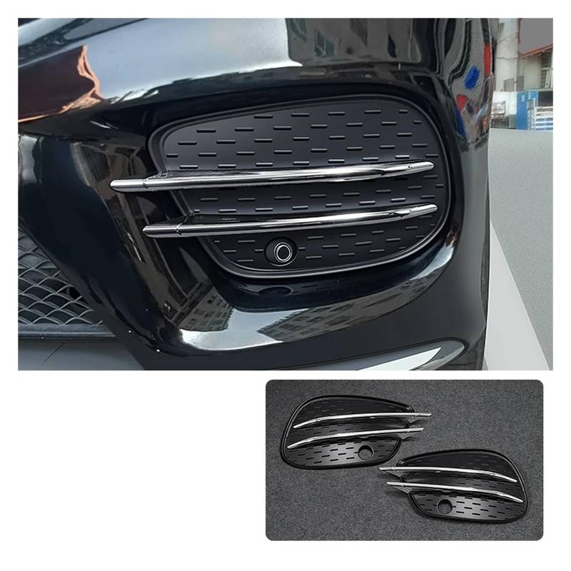 DDGHAE Frontstoßstangen-Kühlergrill Kompatibel for Mercedes-Benz GLE GLS GLE Coupé W166 X166 C292 2016-2019, Nebelscheinwerferabdeckungen Lippensplitter Spoilergrill(Silver) von DDGHAE