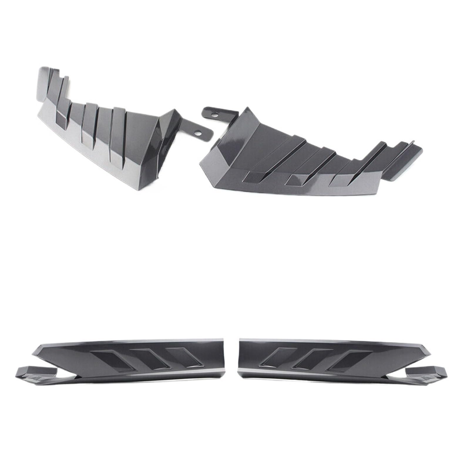DDGHAE Heckstoßstange Kompatibel for Accord 10th 2018 2019 2020 2021 Schwarzer Autodiffusorschutz Canards Ecklippenspoiler, Seitensplitterabdeckung(Silver) von DDGHAE