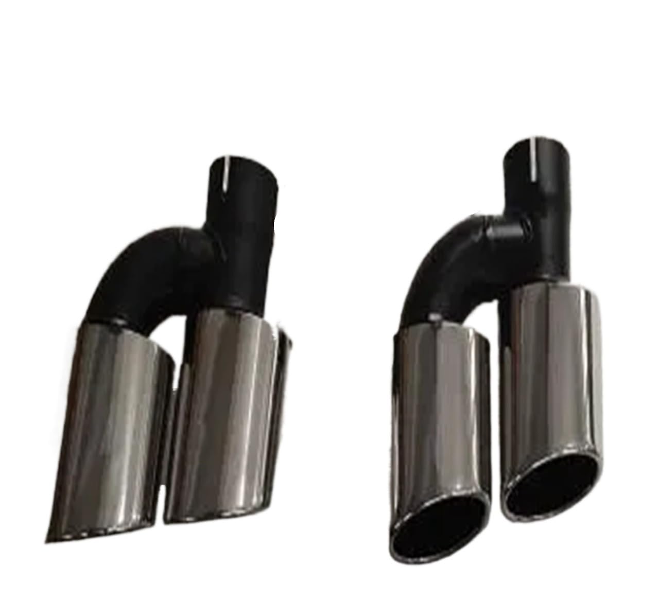 DDGHAE Heckstoßstange Kompatibel for Audi A4 B9 Standard 2017 2018 2019 Diffusorlippe Spoiler Auspuffspitzen ABS Schwarz Hochglanz Autozubehör(Exhaust) von DDGHAE
