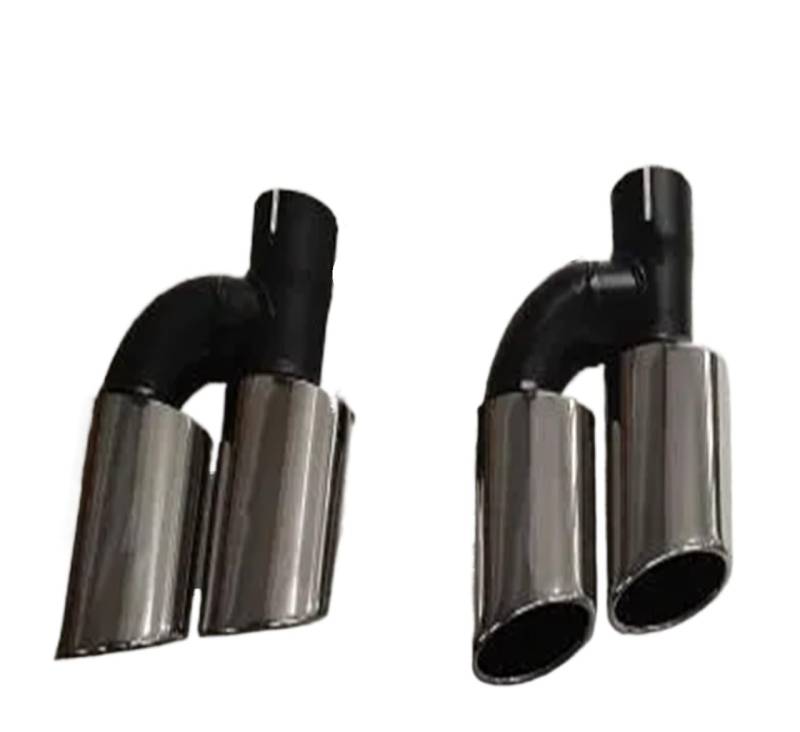 DDGHAE Heckstoßstange Kompatibel for Audi A4 B9 Standard 2017 2018 2019 Diffusorlippe Spoiler Auspuffspitzen ABS Schwarz Hochglanz Autozubehör(Exhaust) von DDGHAE