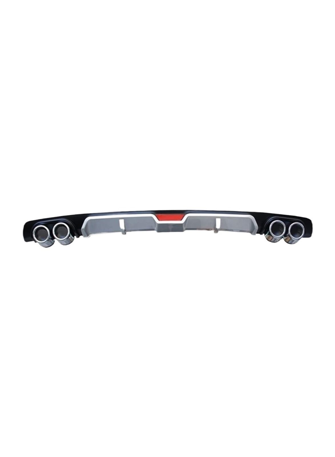DDGHAE Heckstoßstange Kompatibel for Focus Diffusor Doppelter Auspuffauslass - Stoßstangenverlängerung Modifizierte Ersatzteile Spoiler Motorhaubenschutz(Gray) von DDGHAE