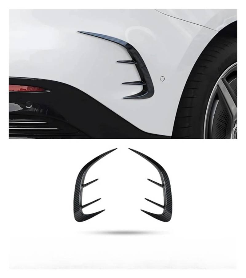 DDGHAE Heckstoßstange Kompatibel for Mercedes Benz EQE-Klasse V295 EQE350 EQE500 2022 2023 Autozubehör Lippensplitter Spoiler Luftauslassverkleidung(Carbon Fiber Black) von DDGHAE