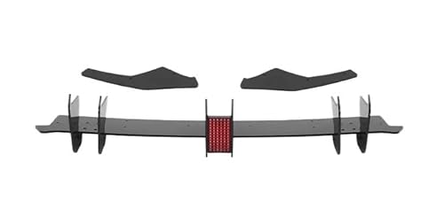 DDGHAE Heckstoßstange Kompatibel for VW Golf 8 MK8 GTI 2020-2023 ABS Spoiler Heckflügel Windflügel Hecklippenänderung(Black with lights) von DDGHAE