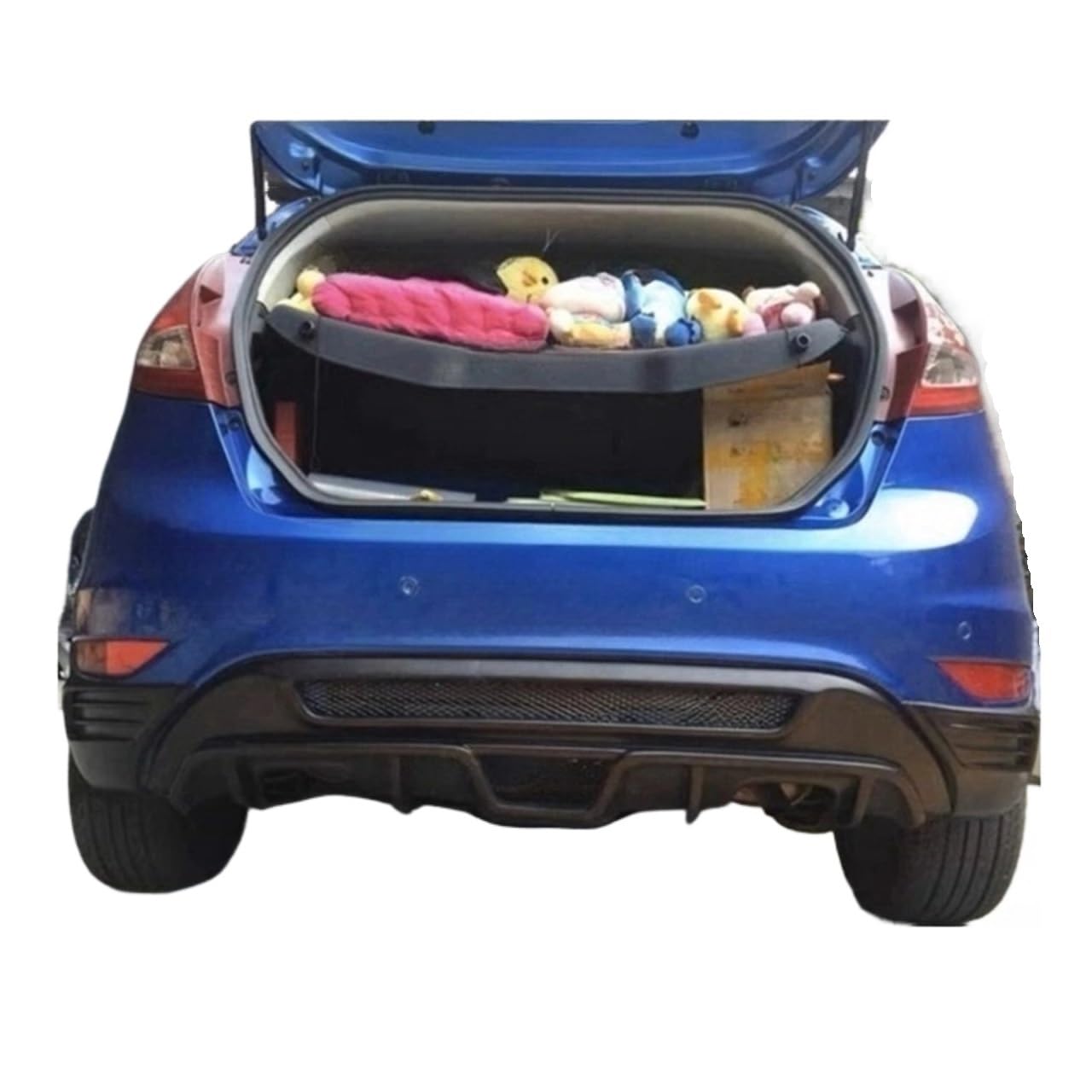DDGHAE Heckstoßstange kompatibel for Fiesta MK7 2008–2013, Autozubehör, ABS im ST-Stil, mattschwarz, Lippendiffusor, Schürze, Splitter, Spoiler(Carbon color whole) von DDGHAE