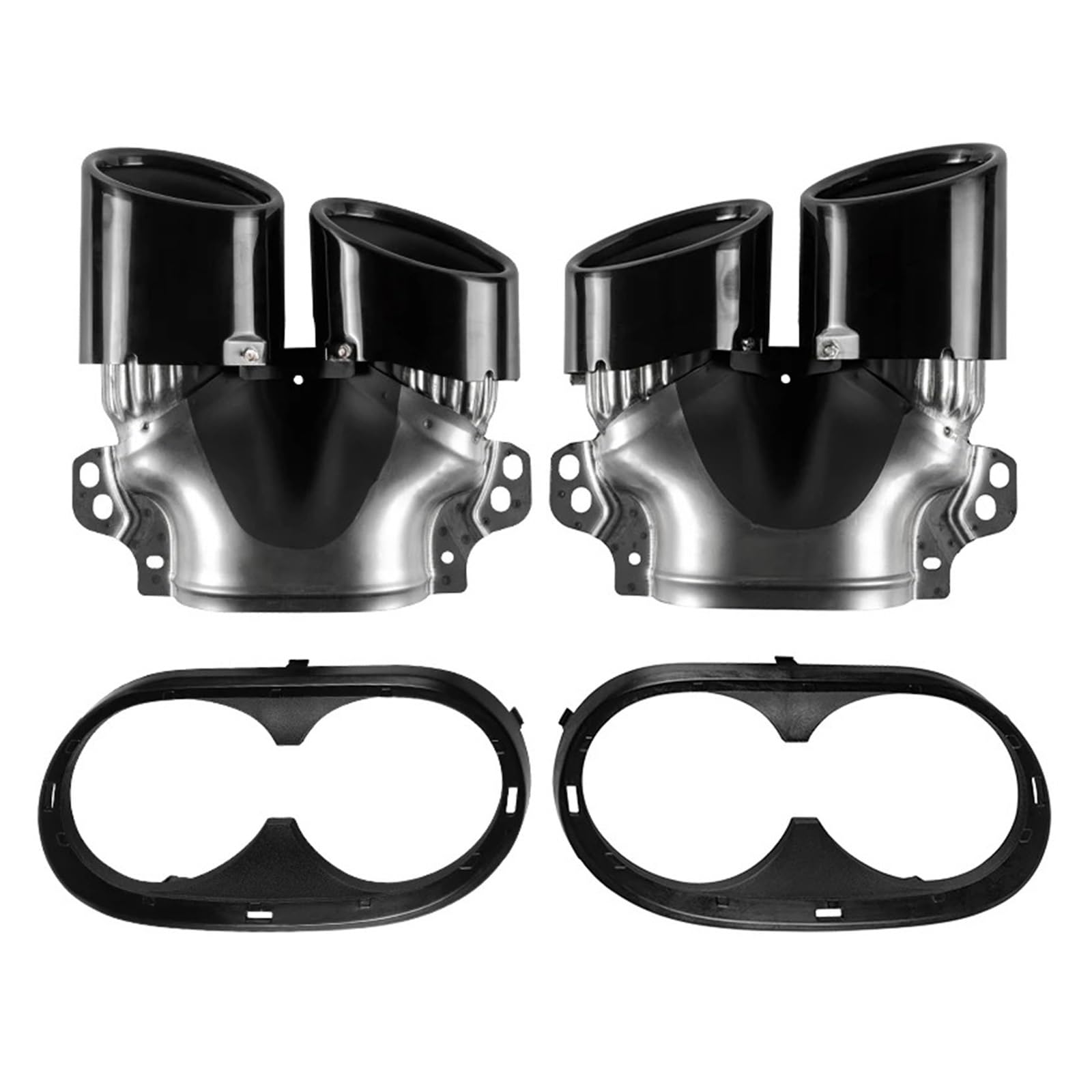 DDGHAE Heckstoßstange kompatibel for Mercedes Benz CLA35 X247 GLB35 A45S AMG A35 Umrüstung 2020 2021 2022 2023 2024, W177 C118 Schalldämpfer-Auspuffspitzen(Black Version) von DDGHAE