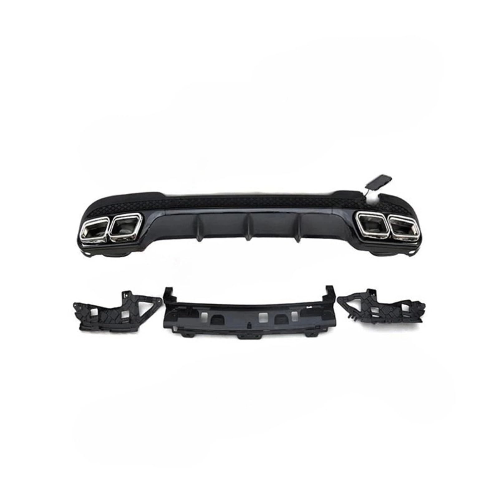 DDGHAE Heckstoßstange kompatibel for Mercedes Benz E-Klasse W212 E350 E400 E63 AMG Sport 2013 2014 2015–2016, nicht for Standard, Lippendiffusor mit Auspuffspitzen(Black Black) von DDGHAE