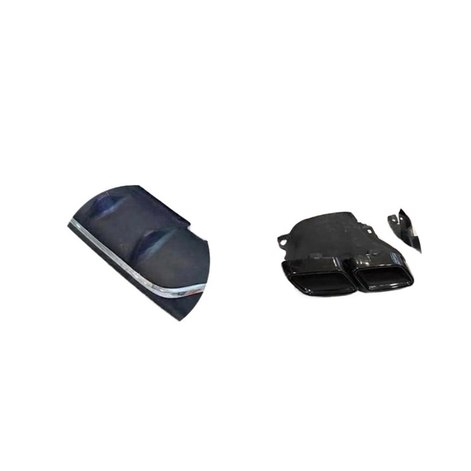 DDGHAE Heckstoßstange kompatibel for Mercedes Benz GLE GLS AMG V167 X167 GLE63 2020+, Heckdiffusor-Lippenspoiler-Stoßstangen-Auspuffspitzen, Zubehör-Bodykits(Silver black) von DDGHAE
