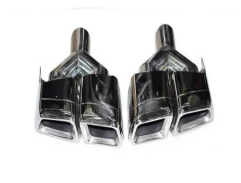 DDGHAE Heckstoßstange kompatibel for Mercedes Benz W218 CLS350 CLS63 AMG 2011 2012 2013 2014 2015 2016 2017–2018, Seitenspoiler aus Kohlefaser, Lippen-Kofferraumdiffusor mit Auspuffspitzen(Sliver Tips von DDGHAE