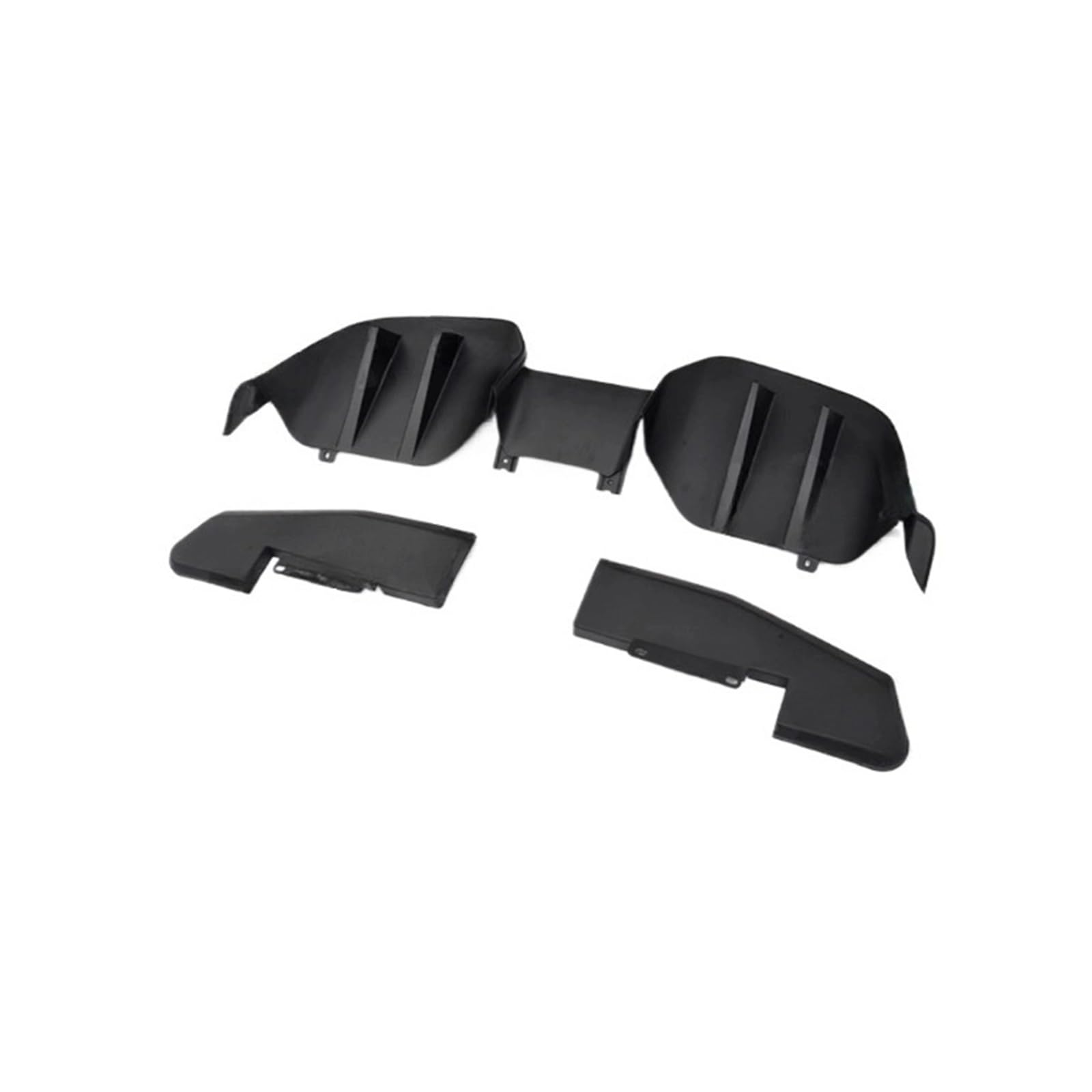 DDGHAE Heckstoßstange kompatibel for Mustang 2015 2016 2017, Stoßstangen-Unterfahrschutz im Haifisch-Stil, Kohlefaser/PP, schwarzer Hecklippen-Diffusor, Spoiler-Splitter(PP black) von DDGHAE