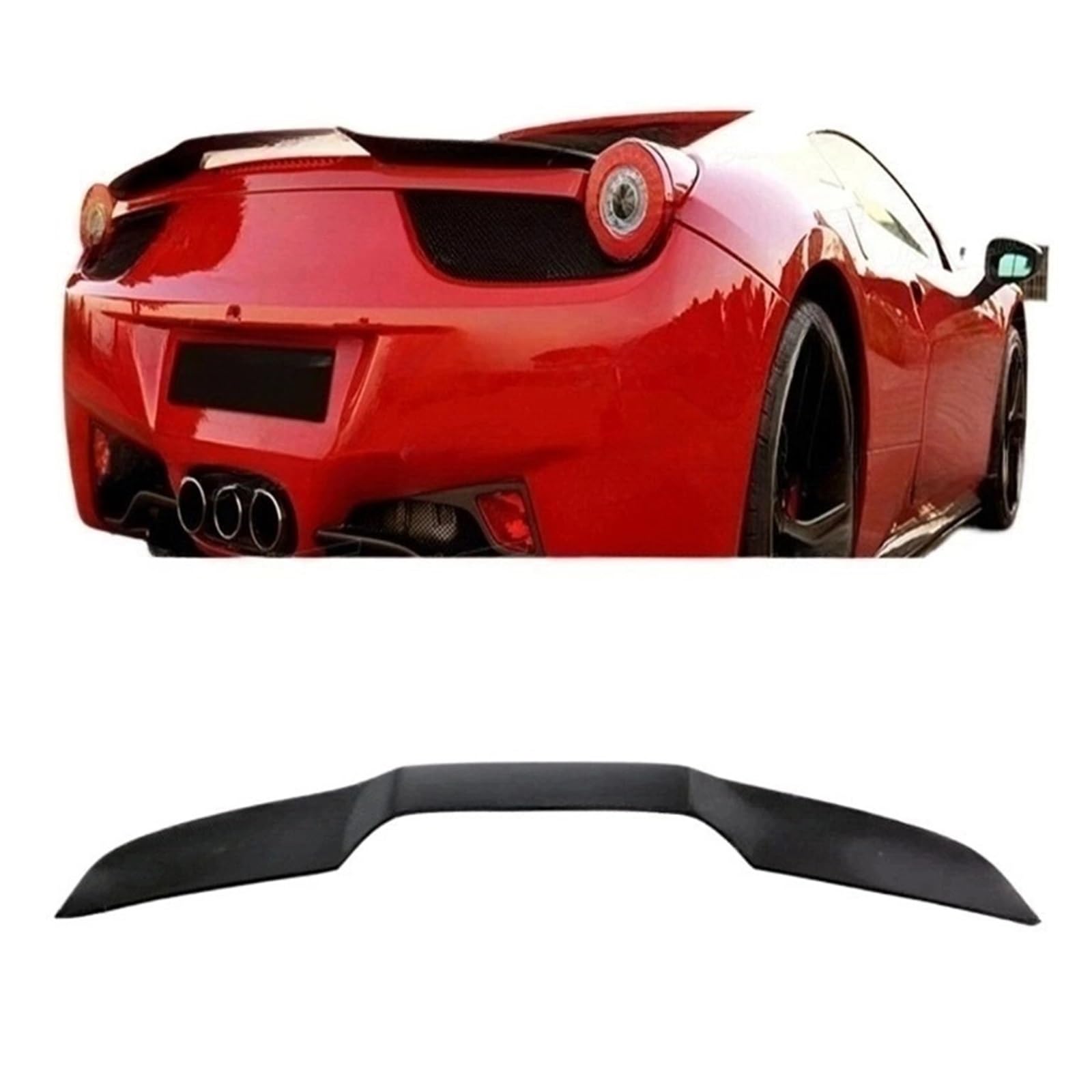 DDGHAE Heckstoßstange kompatibel mit Ferrari 458 Italia und Spider und Speciale 2011 2012 2013 2014 2015 2016 D-Style Carbonfaser-Heckspoiler (JSKFR5811102) von DDGHAE