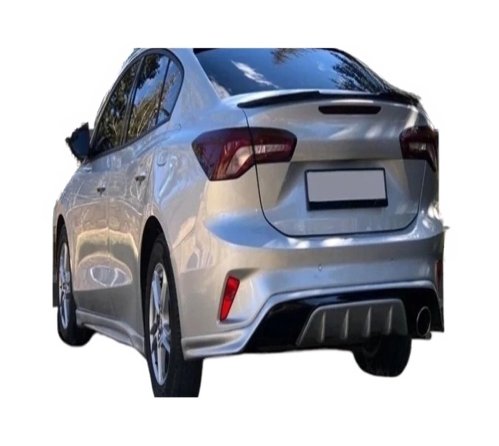 DDGHAE Hinten Stoßstange Kompatibel for Focus 4 2019 2020 2021-2022 Custom Style Lip Rock Abs Kunststoff(Unpainted) von DDGHAE