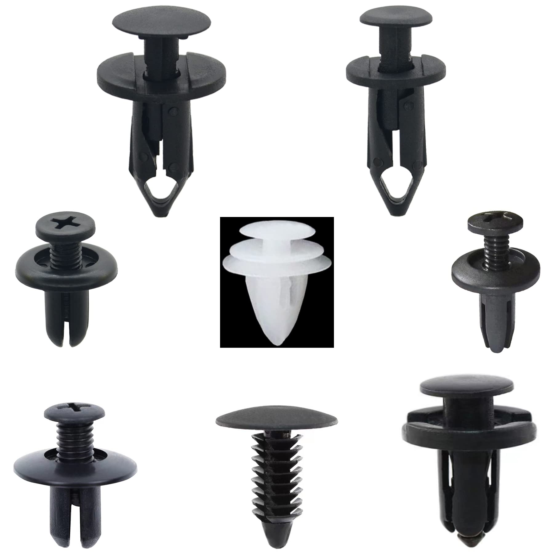 120 Stück Kunststoff-Auto-Halteklammern, Nylon-Auto-Befestigungsclips, Nieten-Clips 120 Stück Kunststoff-Auto-Halteklammern, Nylon-Auto-Befestigungsclips, Nieten-Clips von DDHOMIN