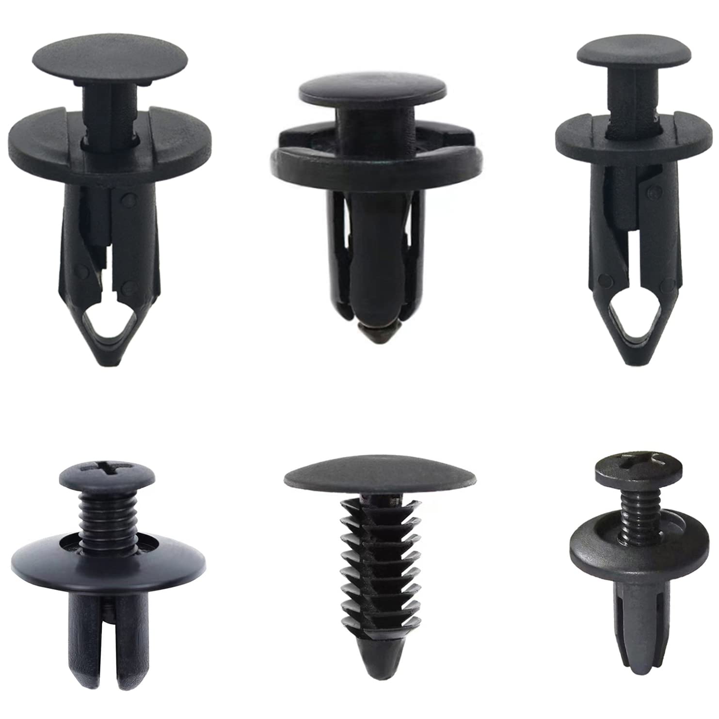 120 Stück Nylon-Auto-Befestigungsclips, Kunststoff-Auto-Halteklammern, Sechs Größen von 6 mm bis 10 mm 120 Stück Nylon-Auto-Befestigungsclips, Kunststoff-Auto-Halteklammern, Sechs Größen von 6 mm bis 10 mm von DDHOMIN