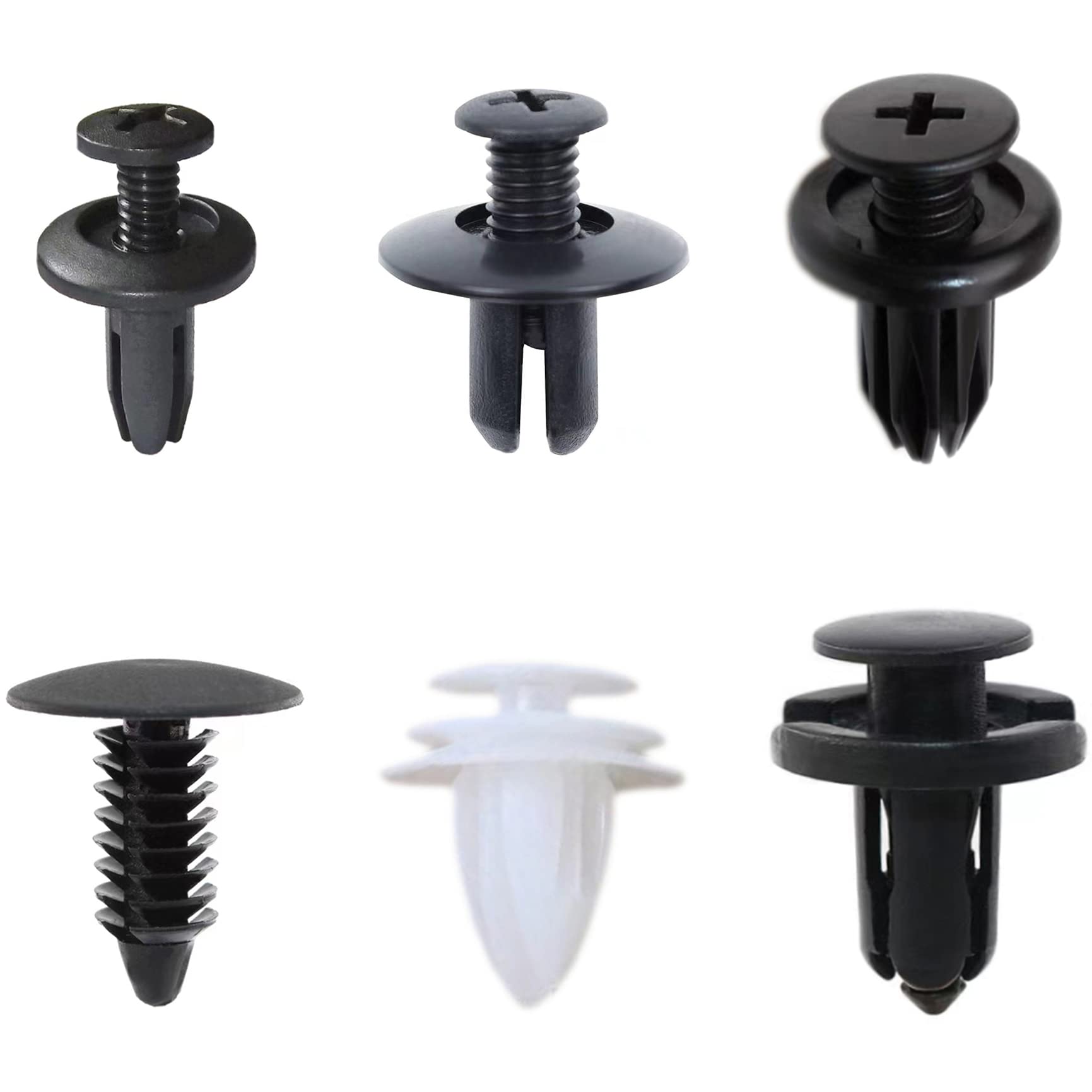 120 Stück Nylon-Stoßstangen-Nietklammern,Universal-Auto-Befestigungselemente Nietklammern 120 Stück Nylon-Stoßstangen-Nietklammern,Universal-Auto-Befestigungselemente Nietklammern von DDHOMIN