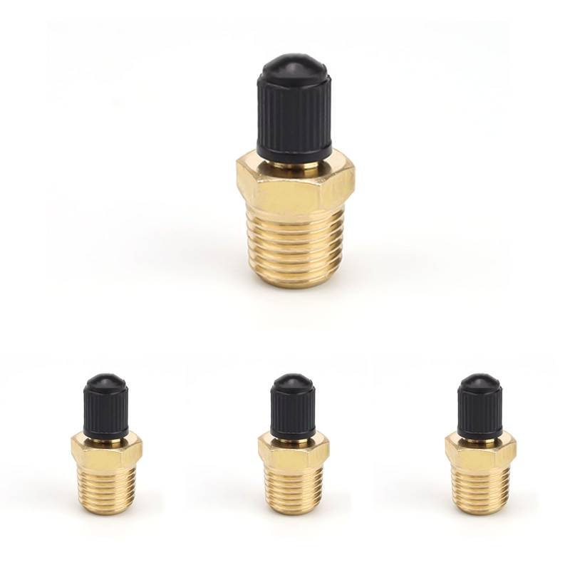 DEANKEJI Reifenventil 4 Stück Ventileinsatz Auto, 1/4 NPT Messing Kompressorventil Luftventil Reifenventil Aufblasventil Felgenventile für Pkw LKW von DEANKEJI