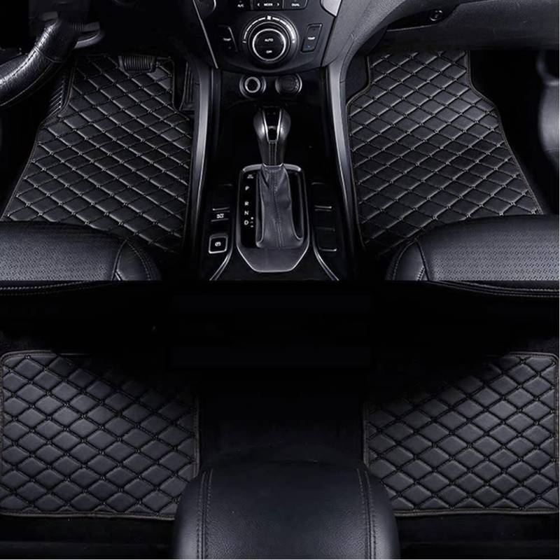 Auto Anpassen Leder FußMatten für Toyota Verso 7seats 2011-2016 (LHD), wasserdichte rutschfeste Auto Bodenmatte Luxus Fussmatten,All-Black von DEBAO