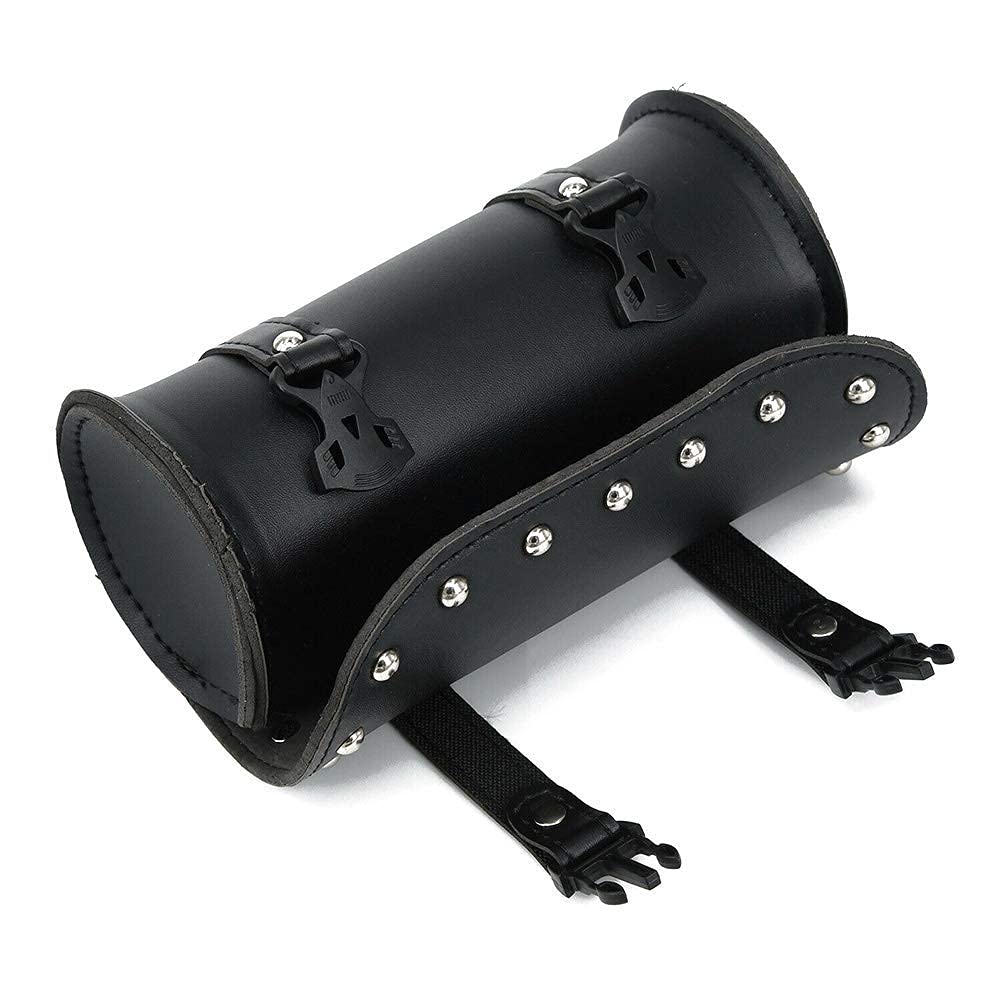 DEBBD Motorrad Cruiser Werkzeugtasche Gabel Tonnenform Lenker Gabel Tasche Schwarz DEBBD Motorrad Cruiser Werkzeugtasche Gabel Tonnenform Lenker Gabel Tasche Schwarz von DEBBD