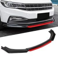 Auto Frontspoiler für Jaguar XF/XE XF(X260 X250)/XE(X760) Sedan,Frontlippe Spoiler Frontstoßstange Lippe Autoantikollisionsschutz,B/Bright Black and Bright Red von DECI