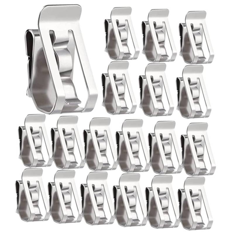 DECOMELODY 50 Stück Edelstahldrahtklamme Beanspruchung Kabel Solar- Dreidrahtklemme Solarpanel Drahtklemmen Anhängerrahmen-Drahtclips Photovoltaik-Drahtklemmen Draht-Clip Edelstahl 304 Silver von DECOMELODY