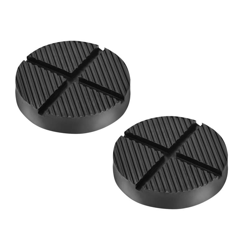 DEDC 2Pcs Wagenheber Gummiauflage mit Nut und Profil Schwarz Unterstellbock Gummiblock Für Wagenheber und Hebebühnen von DEDC