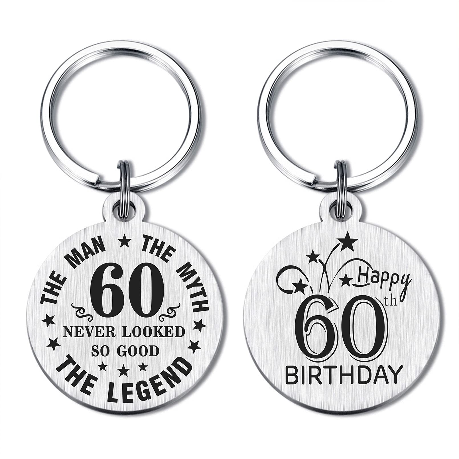 DEGASKEN 60. Geburtstag Geschenke für Männer – 60. Geburtstag Dekorationen für Männer – Vintage 60 Jahre alter männlicher Schlüsselanhänger DEGASKEN 60. Geburtstag Geschenke für Männer – 60. Geburtstag Dekorationen für Männer – Vintage 60 Jahre alter männlicher Schlüsselanhänger von DEGASKEN