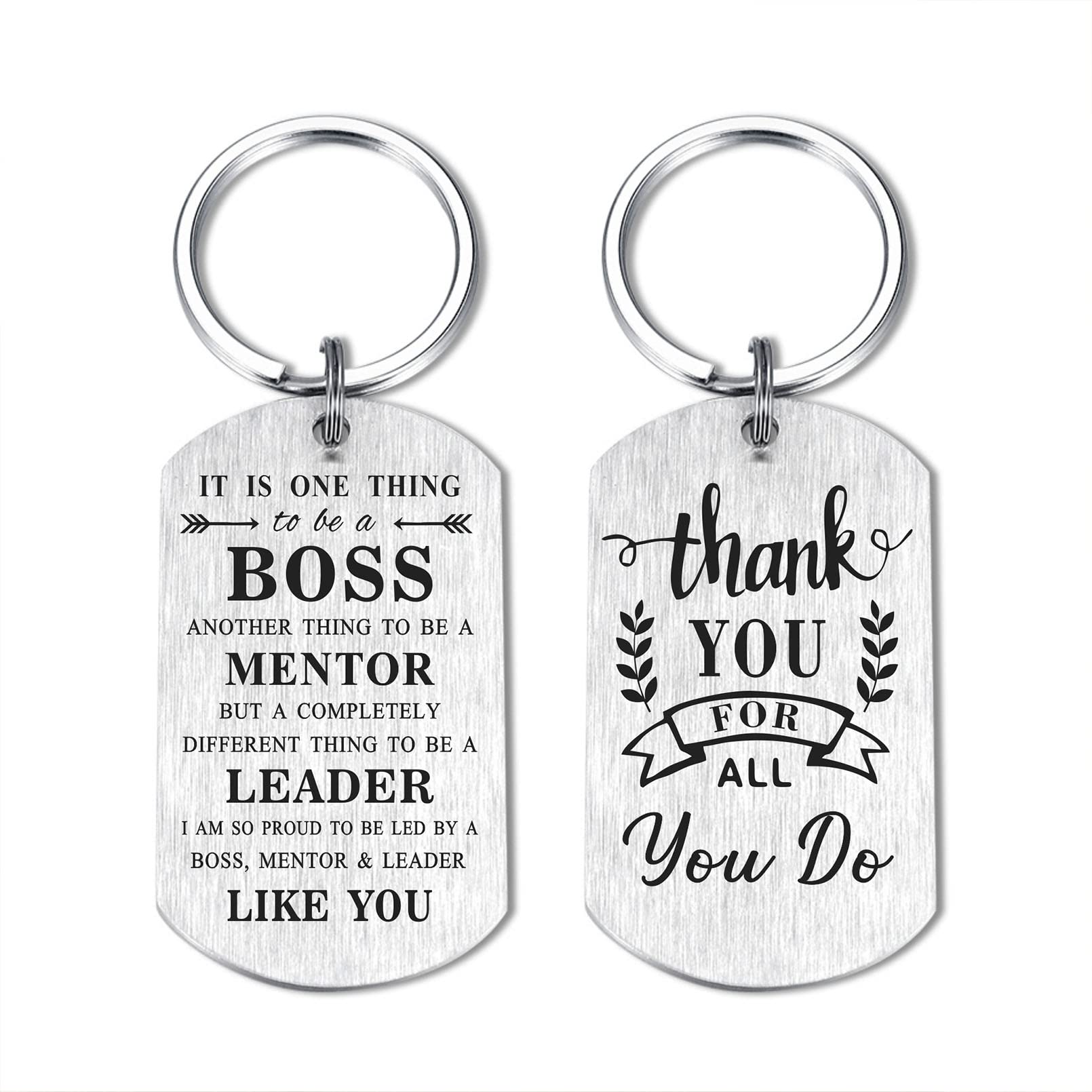 DEGASKEN Boss Day Schlüsselanhänger Geschenke – Boss Appreciated Schlüsselanhänger – Dankeschön Geschenke für Lady Boss Mentor Leader von DEGASKEN