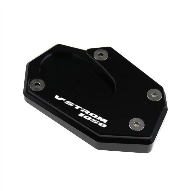 Seitenständerplatte Motorrad Ständer Platte Seite Stehen Fuß Unterstützung Vergrößern Für Suzuki Vstrom 1050 XT DL 2020/2021 Extender Zubehör Halterungsvergrößerer (Farbe : Schwarz, Größe : 1) von DEHIWI