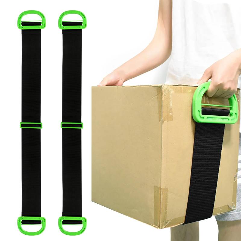 Transportgurt 2 Pack Tragegurte Umzug Verstellbare Hebegurte Lasten 330lbs Transportgurt Schwerlast Tragegurt für Möbel Boxen Klavier Bücherregalen von DELAESI