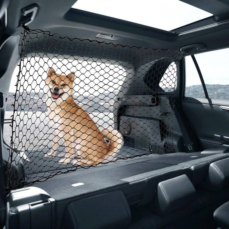 DELITLS Hunde-Auto-Netz-Barriere, verstellbare Auto-Isolationsbarriere, Kofferraum-Netzwerk für Haustierschutz, universell für Autos, Auto-Trennwand zum sicheren Fahren mit Kindern und Haustieren von DELITLS