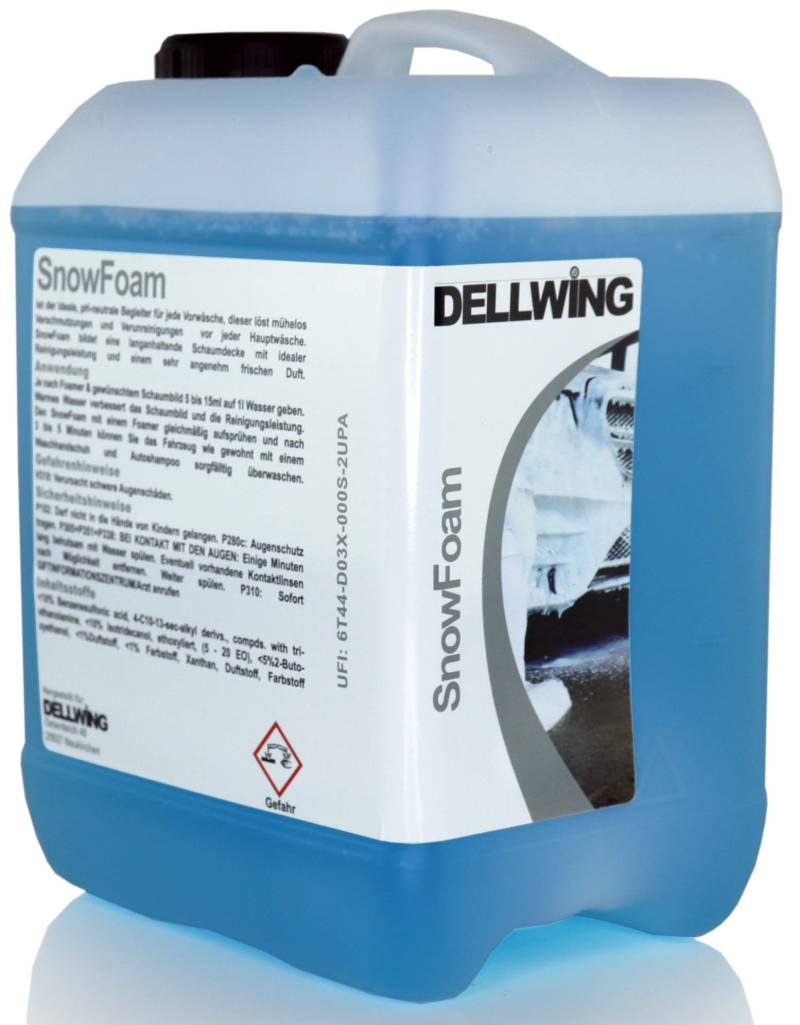 DELLWING Snow Foam Shampoo Tropical 2,5 L - Ideal für die sanfte Vorwäsche - Bildet eine dicke und langanhaltende Schaumdecke mit einem schönen Duft von DELLWING