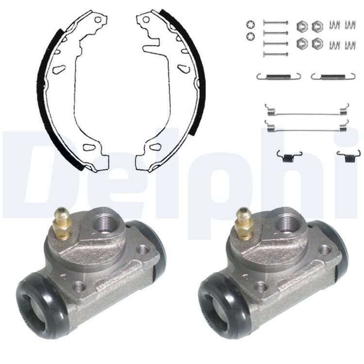 Delphi Bremsbacken vormontiert hinten Citroen Xsara Zx Peugeot 306 von DELPHI