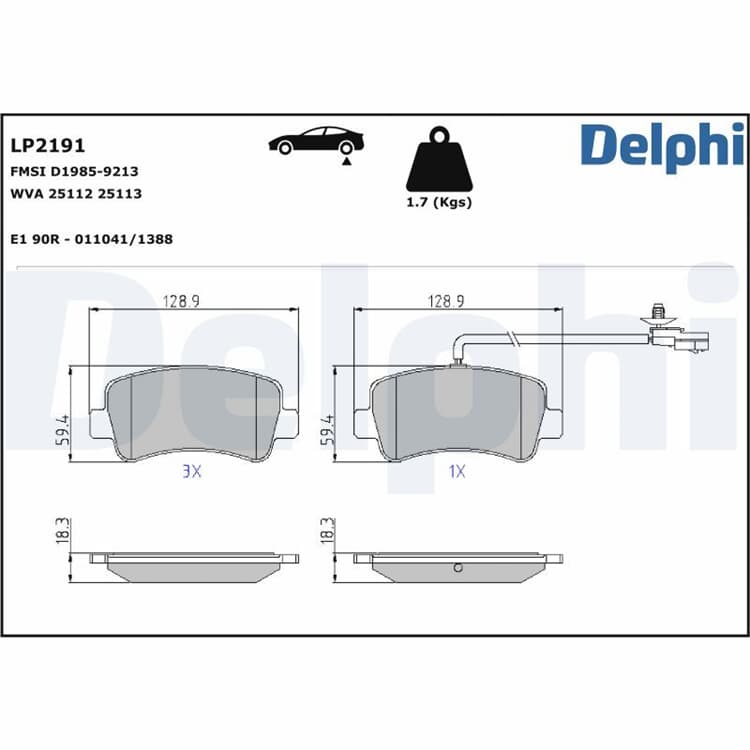 Delphi Bremsbel?ge hinten Nissan Interstar Nv400 Opel Movano Renault Master Delphi Bremsbel?ge hinten Nissan Interstar Nv400 Opel Movano Renault Master von DELPHI