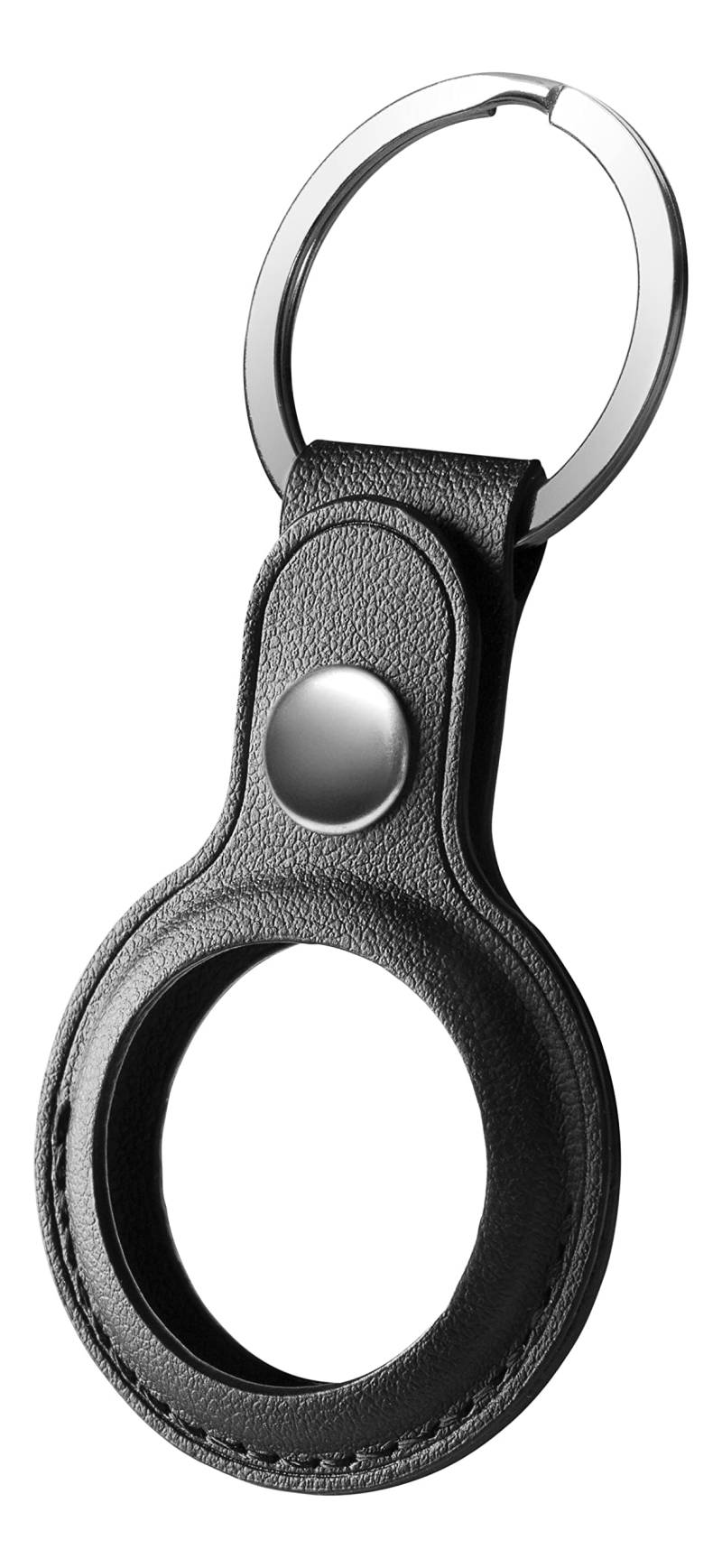 DELTACO Schlüsselanhänger Kompatibel mit Apple AirTag - Vegan Leder - Schwarz von DELTACO