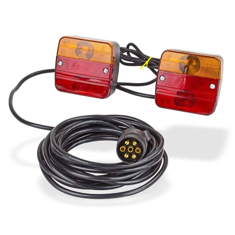 DEMA Magnet-Beleuchtungssatz 12V – Rücklicht & Schlusslicht für Anhänger, Traktor, Hänger – Einfache Montage von DEMA