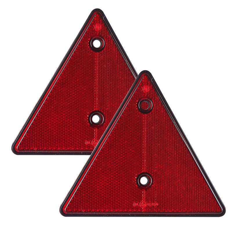 DEMA PKW Anhänger Dreieckrückstrahler Rückstrahler Dreieck Beleuchtung 2er Set rot von DEMA