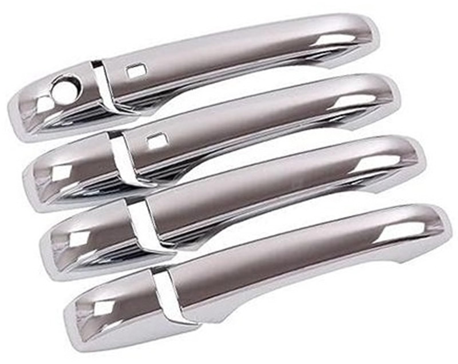 DEMULAX, for Chrysler, 300 300C 2005 2006 2007 2008 2009 2010 Autotürgriffabdeckung aus glänzendem Chrom Autotürgriffabdeckung(Silver 2 Buttons) von DEMULAX