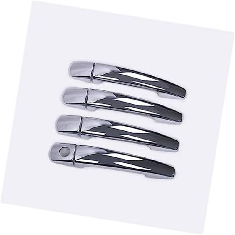 DEMULAX, for Citroen, C4 C4 Picasso C6, for Peugeot, 207 308 407 Chrome Kohlefaser TÜRGRIFFABDECKUNG Autotürgriffabdeckung(Silver) von DEMULAX