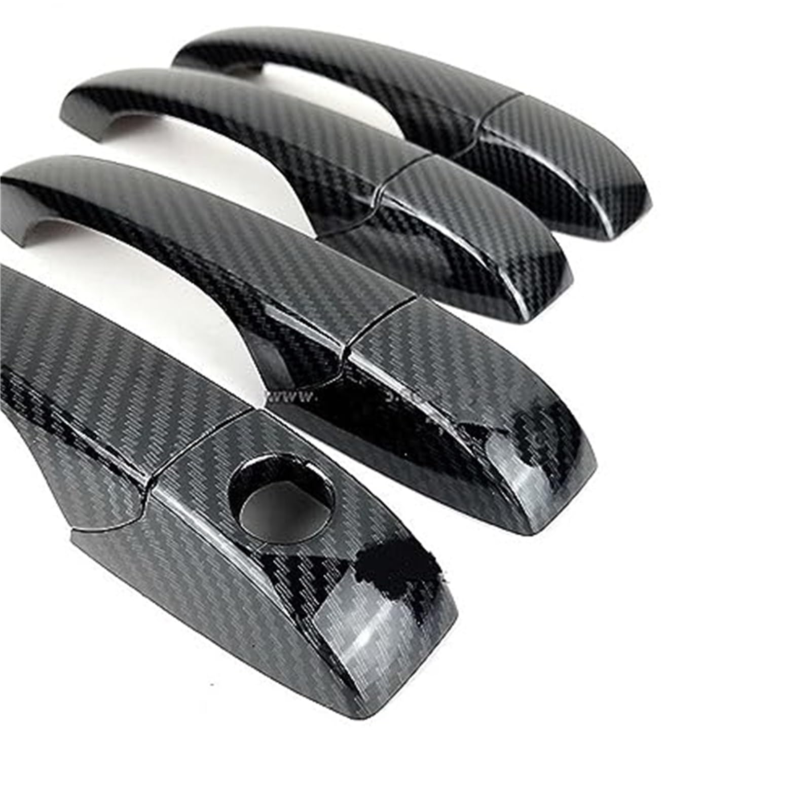 DEMULAX, for Dodge, Kaliber 2007 2008 2009 2010 2011 2012 Neue Kohlefaser Chrom Autotürgriffabdeckung Zieraufkleber Autozubehör Autotürgriffabdeckung(Black No Button) von DEMULAX