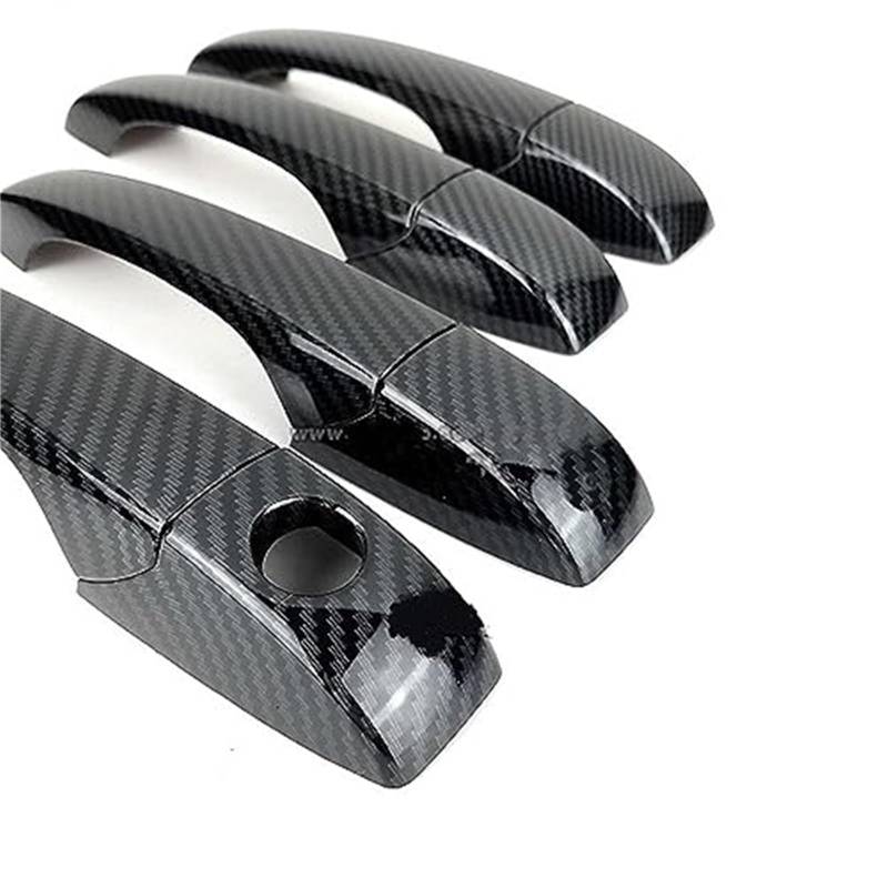 DEMULAX, for Dodge, Kaliber 2007 2008 2009 2010 2011 2012 Neue Kohlefaser Chrom Autotürgriffabdeckung Zieraufkleber Autozubehör Autotürgriffabdeckung(Black No Button) von DEMULAX
