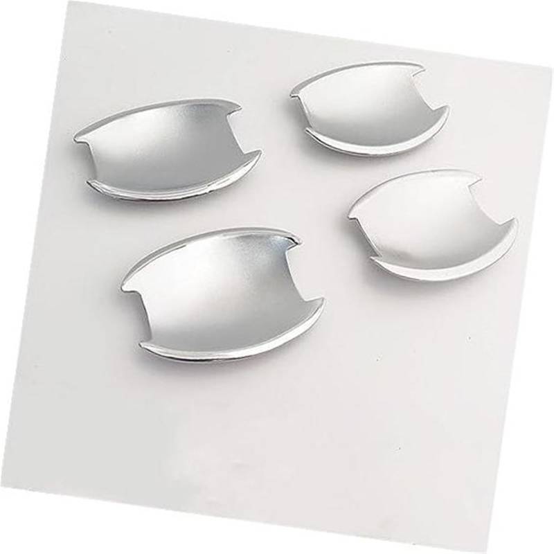 DEMULAX, for Hyundai, Sonata / I45 2011–2015, Kohlefaser, Chrom, Autotürgriffabdeckung, Zieraufkleber Autotürgriffabdeckung(Silver Bowl) von DEMULAX