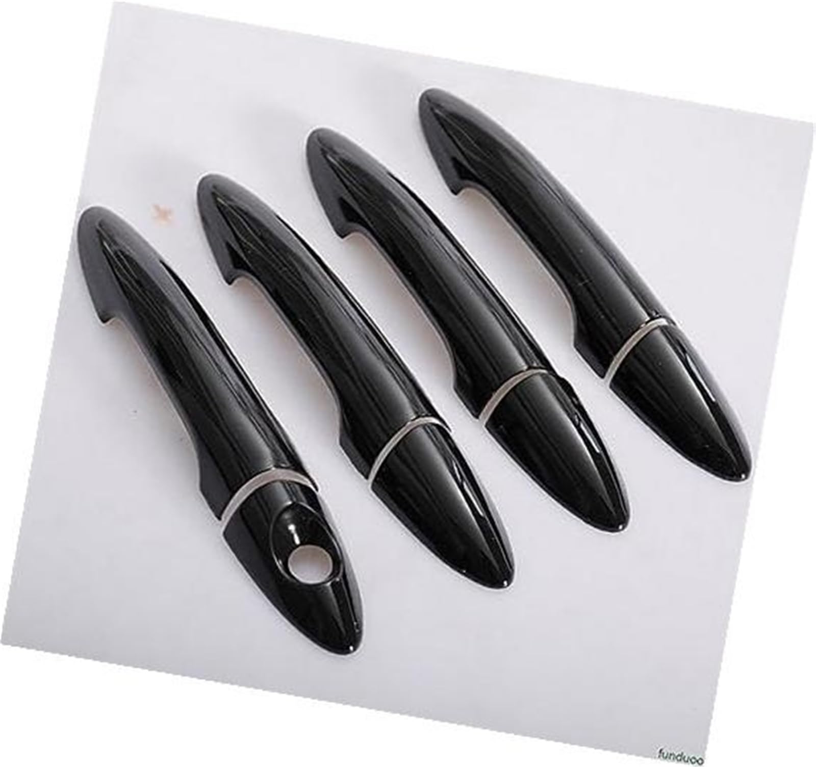 DEMULAX, for Kia, Rio 3 Rio3 K2 2011–2016, glänzende Kohlefaser-Autotürgriffabdeckung, Zierleiste Autotürgriffabdeckung(Black 0 Button) von DEMULAX
