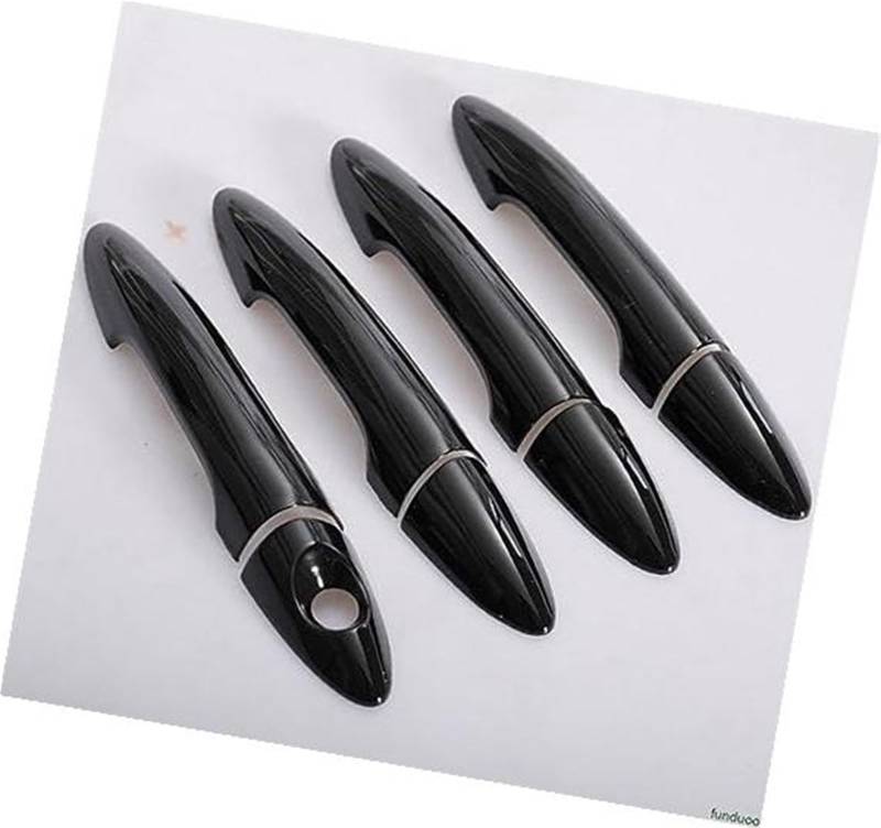 DEMULAX, for Kia, Rio 3 Rio3 K2 2011–2016, glänzende Kohlefaser-Autotürgriffabdeckung, Zierleiste Autotürgriffabdeckung(Black 0 Button) von DEMULAX