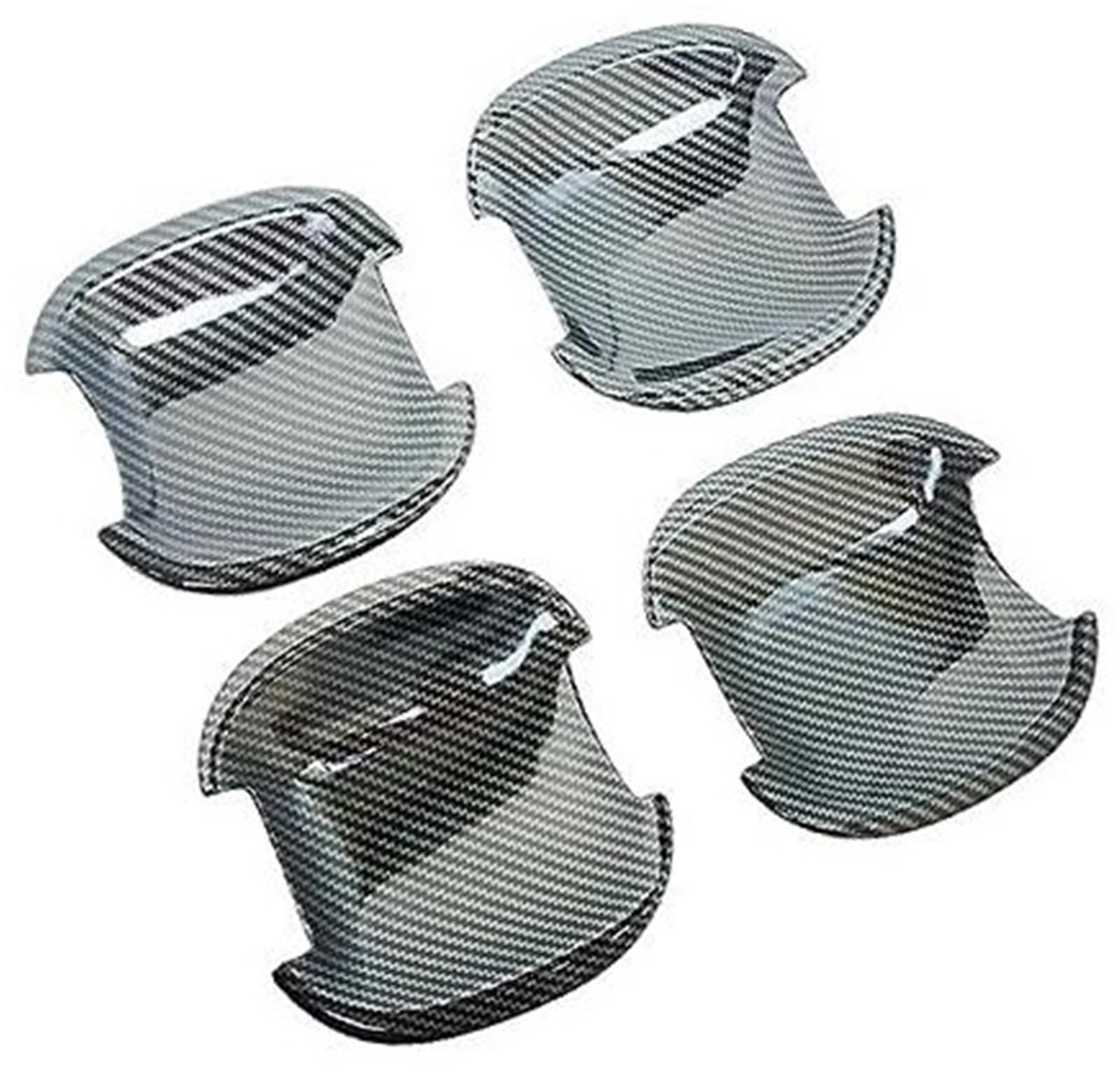 DEMULAX, for Kia, Rio 3 Rio3 K2 2011–2016, glänzende Kohlefaser-Autotürgriffabdeckung, Zierleiste Autotürgriffabdeckung(Black Carbon Bowl) von DEMULAX