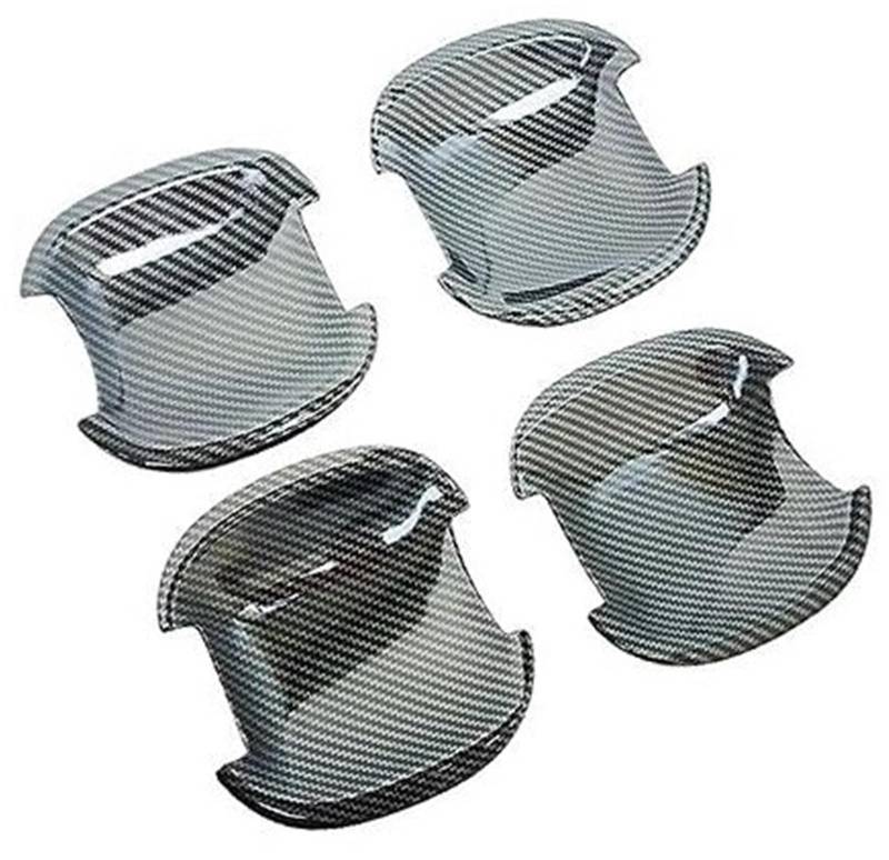DEMULAX, for Kia, Rio 3 Rio3 K2 2011–2016, glänzende Kohlefaser-Autotürgriffabdeckung, Zierleiste Autotürgriffabdeckung(Black Carbon Bowl) von DEMULAX