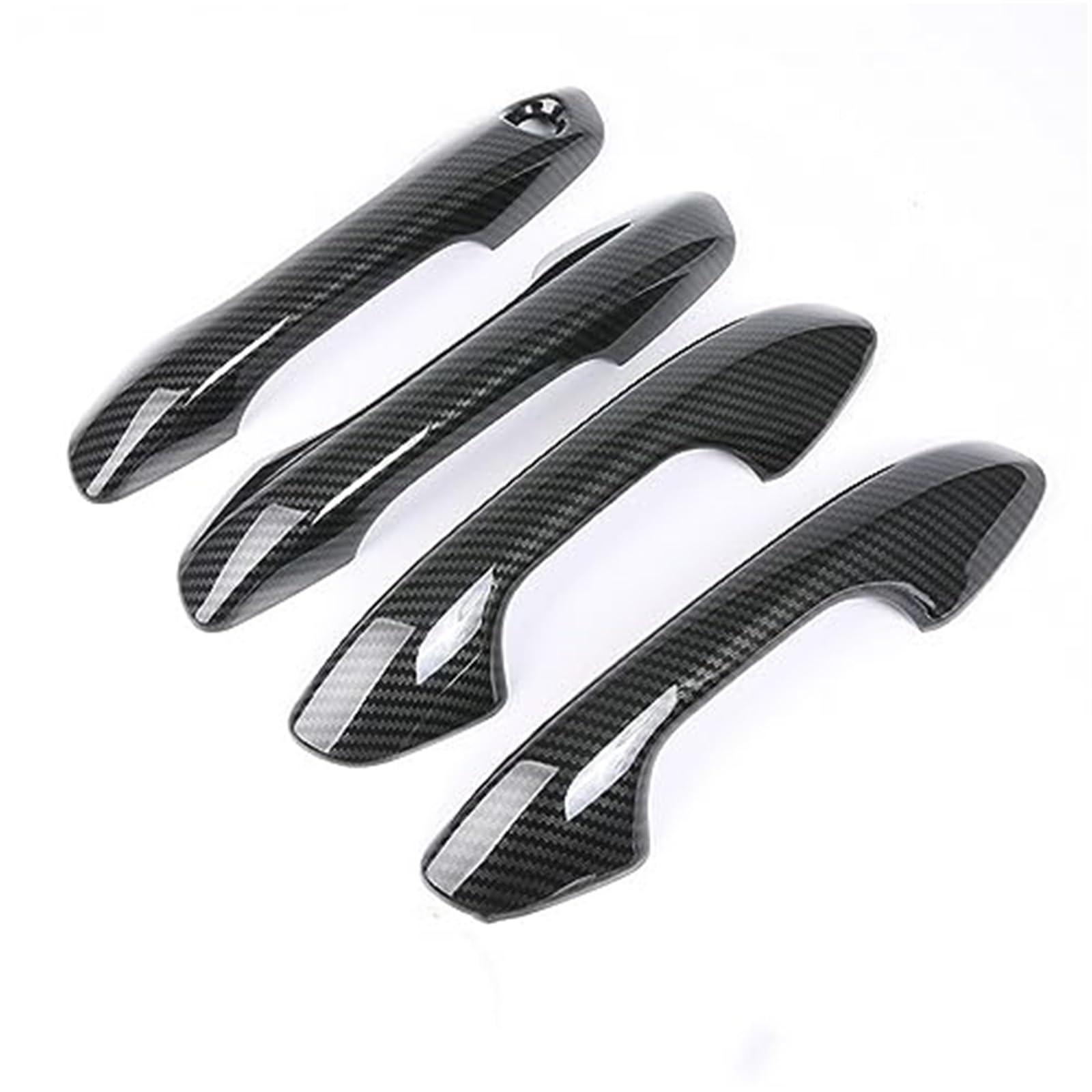 DEMULAX, for Kia, Rio 4 X-line 2017 2018 2019 2020 ABS Chrom Carbon Faser Türgriff Abdeckung Trims Auto Dekoration Autotürgriffabdeckung(Chrome Handle Bowl) von DEMULAX