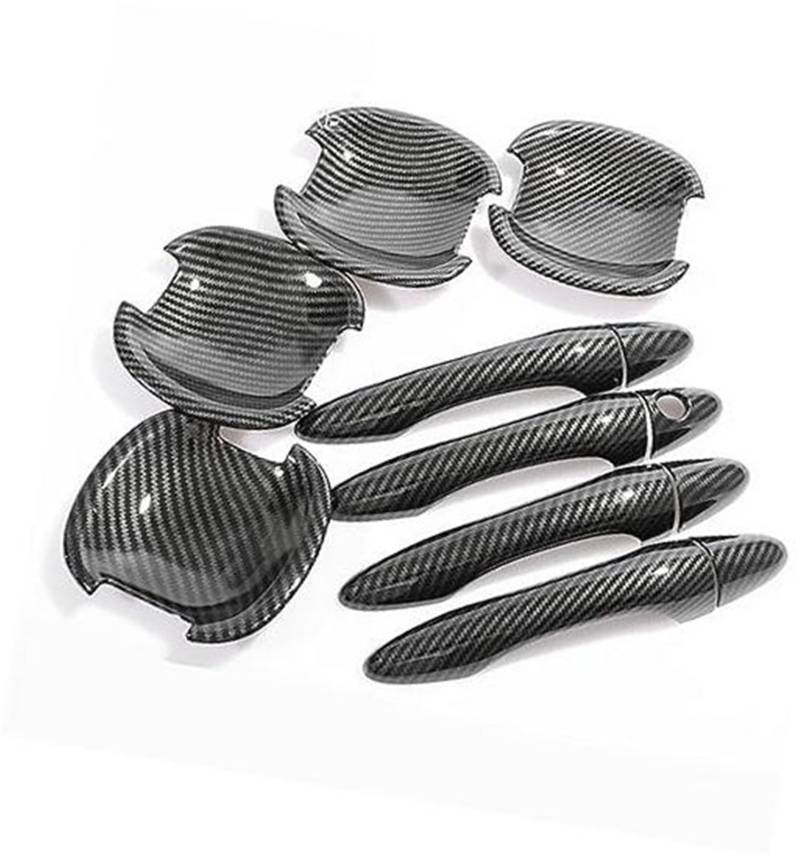 DEMULAX, for Kia, Sportage MK3 SL 2011 2012 2013 2014 2015 Carbon Fiber New Chrome Autotürgriffabdeckung Autotürgriffabdeckung(Black Carbon Handle-Bowl) von DEMULAX