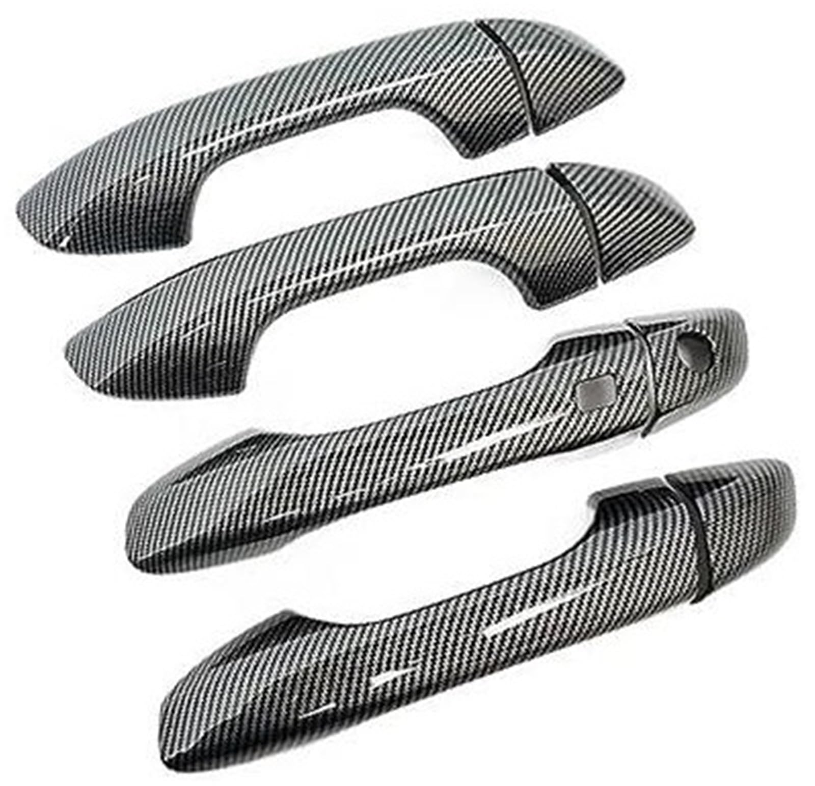 DEMULAX, for Kia, Sportage QL KX5 2016-2020 Kohlefaser-Chrom-Autotürgriffschalenabdeckung Autotürgriffabdeckung(Black C 1key 1button) von DEMULAX