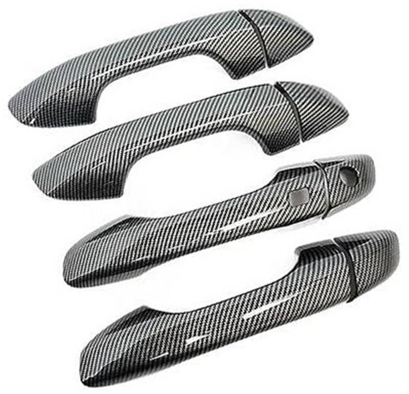 DEMULAX, for Kia, Sportage QL KX5 2016-2020 Kohlefaser-Chrom-Autotürgriffschalenabdeckung Autotürgriffabdeckung(Black C 1key 1button) von DEMULAX