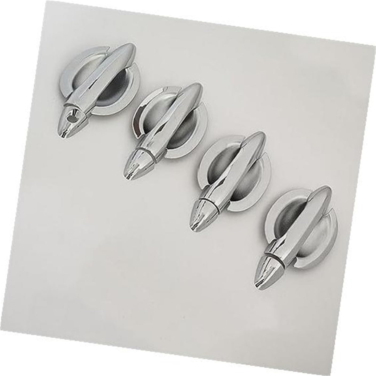 DEMULAX, for Kia, Sportage SL SI MK3 2011–2016, Kohlefaser, Neue Chrom-Autotürgriffabdeckung Autotürgriffabdeckung(Silver Handle-Bowl) von DEMULAX